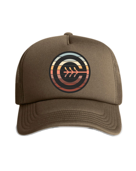Culture Large Patch Trucker Cap - Brown