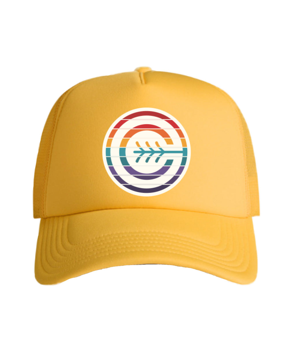 Culture Large Patch Trucker Cap - Yellow