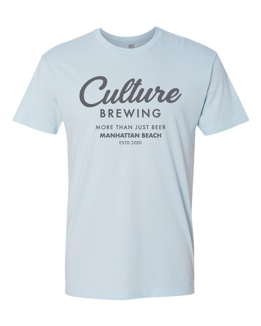 Script Culture Logo Tee - Light Blue