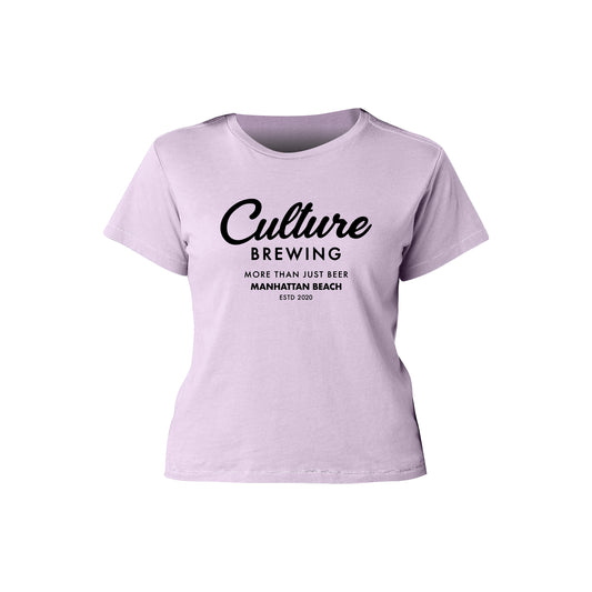 Script Culture Logo High Waisted Tee - Lavender